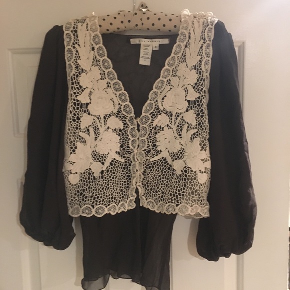 😍NWT ZARA crochet & lace Top - Picture 6 of 9